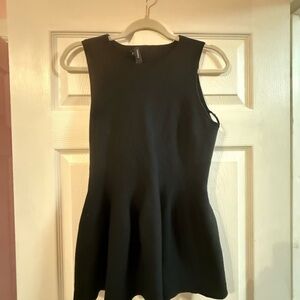 Theory Black Sleeveless Blouse Flawed